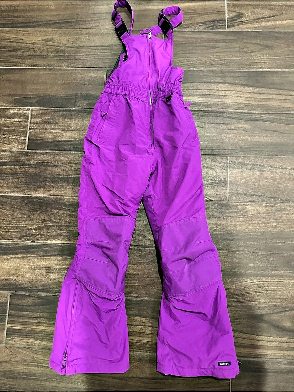 Lands' End Grow-A-Longs Purple Snow Bib Overalls Size 10S Like New